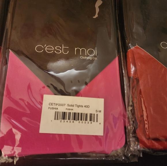 New C'est Moi Solid Tights Differen Colour Size S-M (pack of 5). - Picture 4 of 6